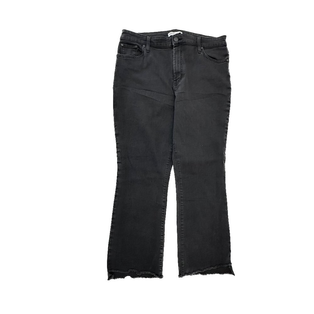 Nine West‎ Kick Flare Raw Hem Women's size 18 Black Denim jeans